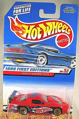 1999 Hot Wheels #911 First Editions 5/26 OLDS AURORA GTS-1 Red Varia w/Gold Lace