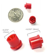 2pc BTO Newly Made Aurora AFX Magnatraction HO Slot Car Rear Wheels 8719 RED