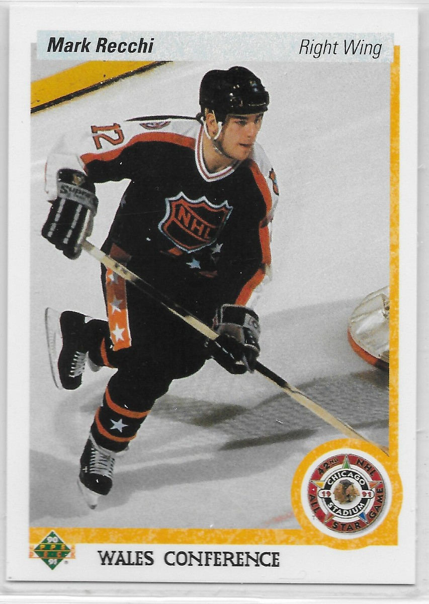 1990-91 Upper Deck #487 Mark Recchi AS RC Pittsburgh Penguins HOF