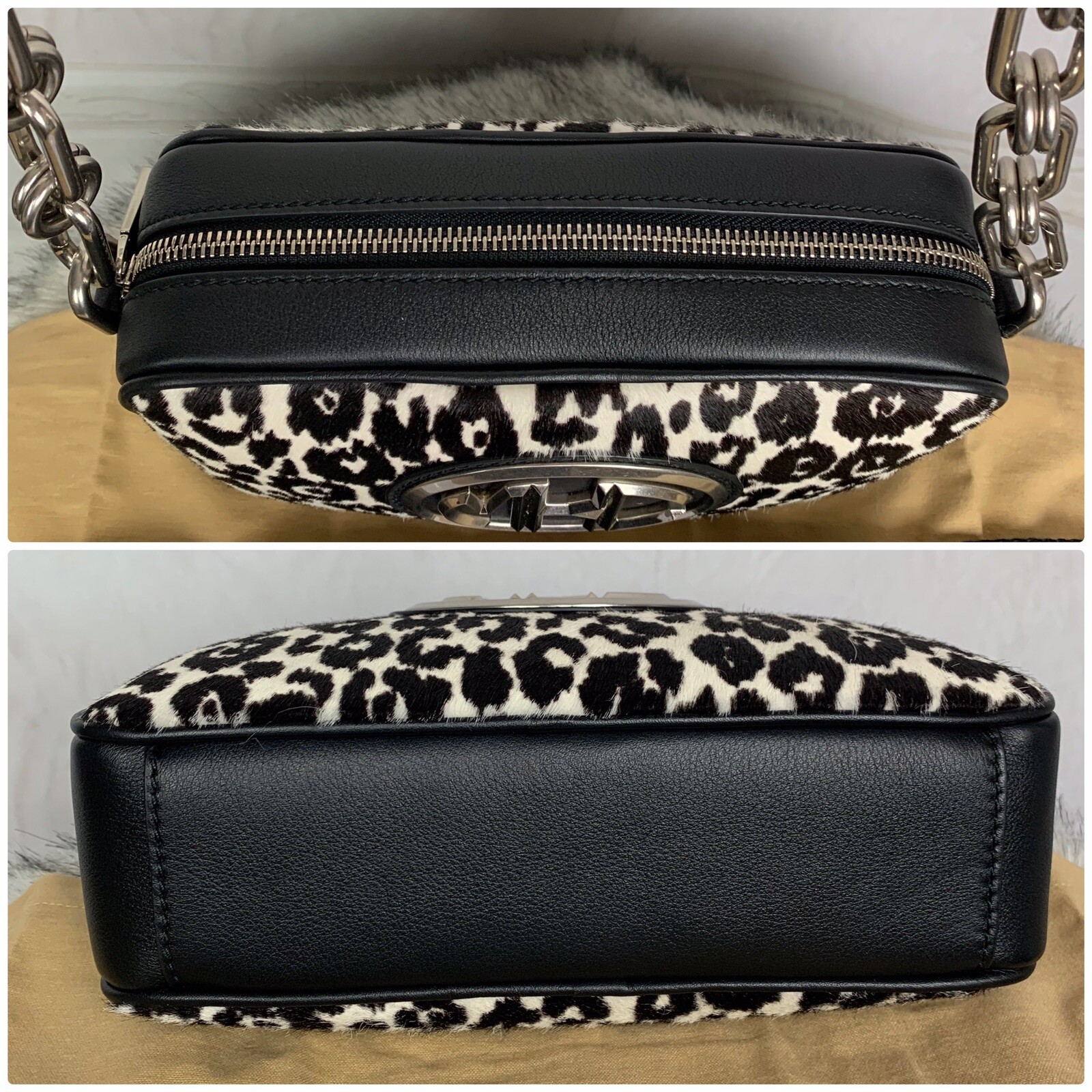 Michael Kors Collection Made In Italy Calf Hair Shoulder Bag Authentic New $990 image 7