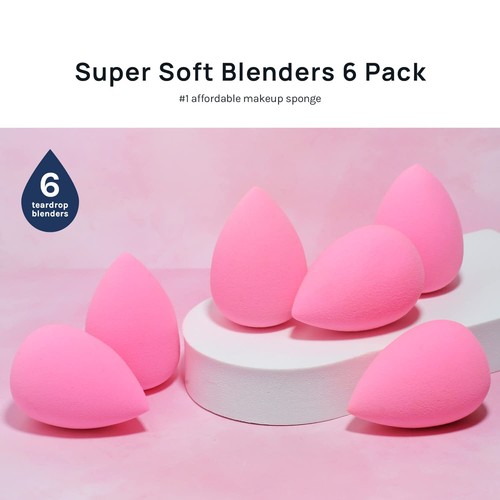 Collection Makeup Sponge Set Latex Free and High-Definition Set of 6 Makeup Wond - Picture 3 of 9