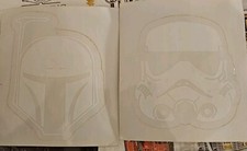 Star Wars Boba Fett Storm Trooper Helmets Car Laptop Window Decals