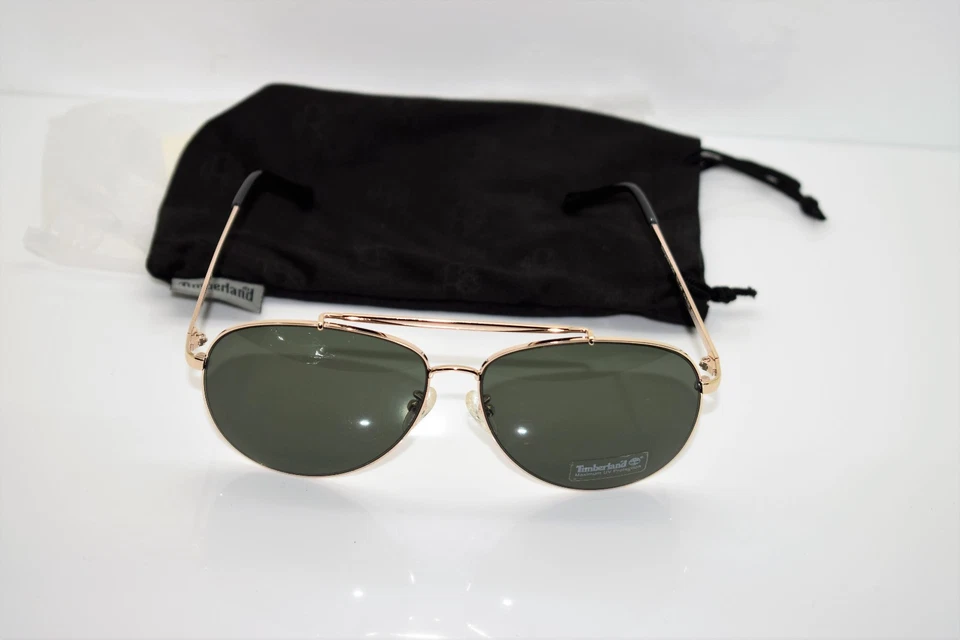 Gafas de sol Timberland Aviator tono dorado lentes verdes TB7129-32N Foto 2 de 4