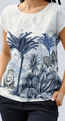 Alba Moda Blusentop Top Shirt T-Shirt Bluse Damen Viskose 38 40 42 44 46 48
