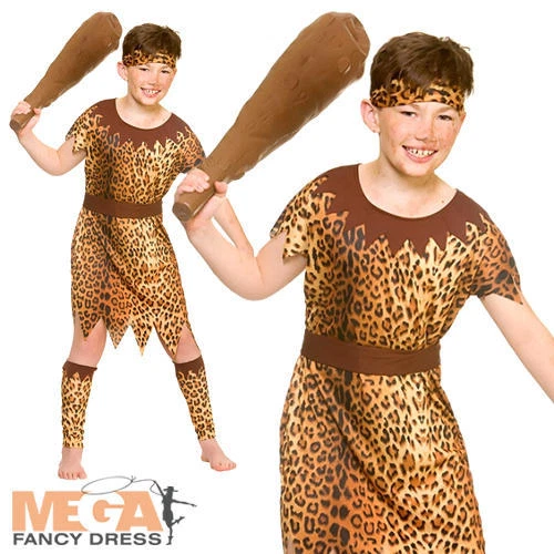 WICKED COSTUMES LTD Stone Age Cave Boys Fancy Dress Book Week Wild Caveman Kids Childrens Costume