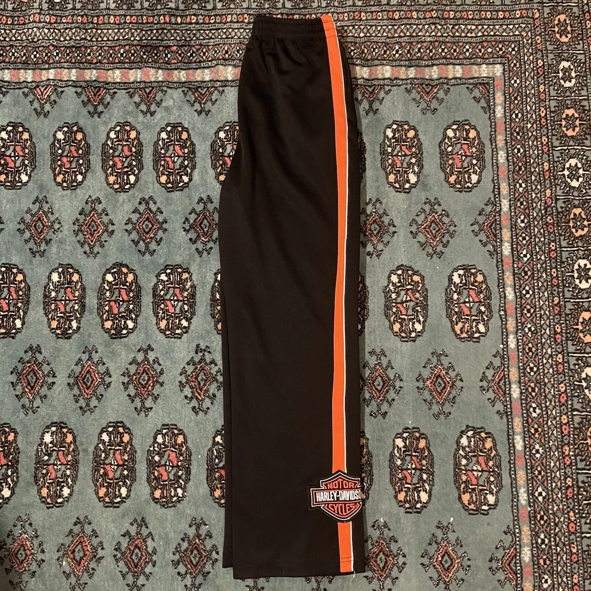 Harley Davidson Pants Black Joggers Stretch Women Small Waist 26