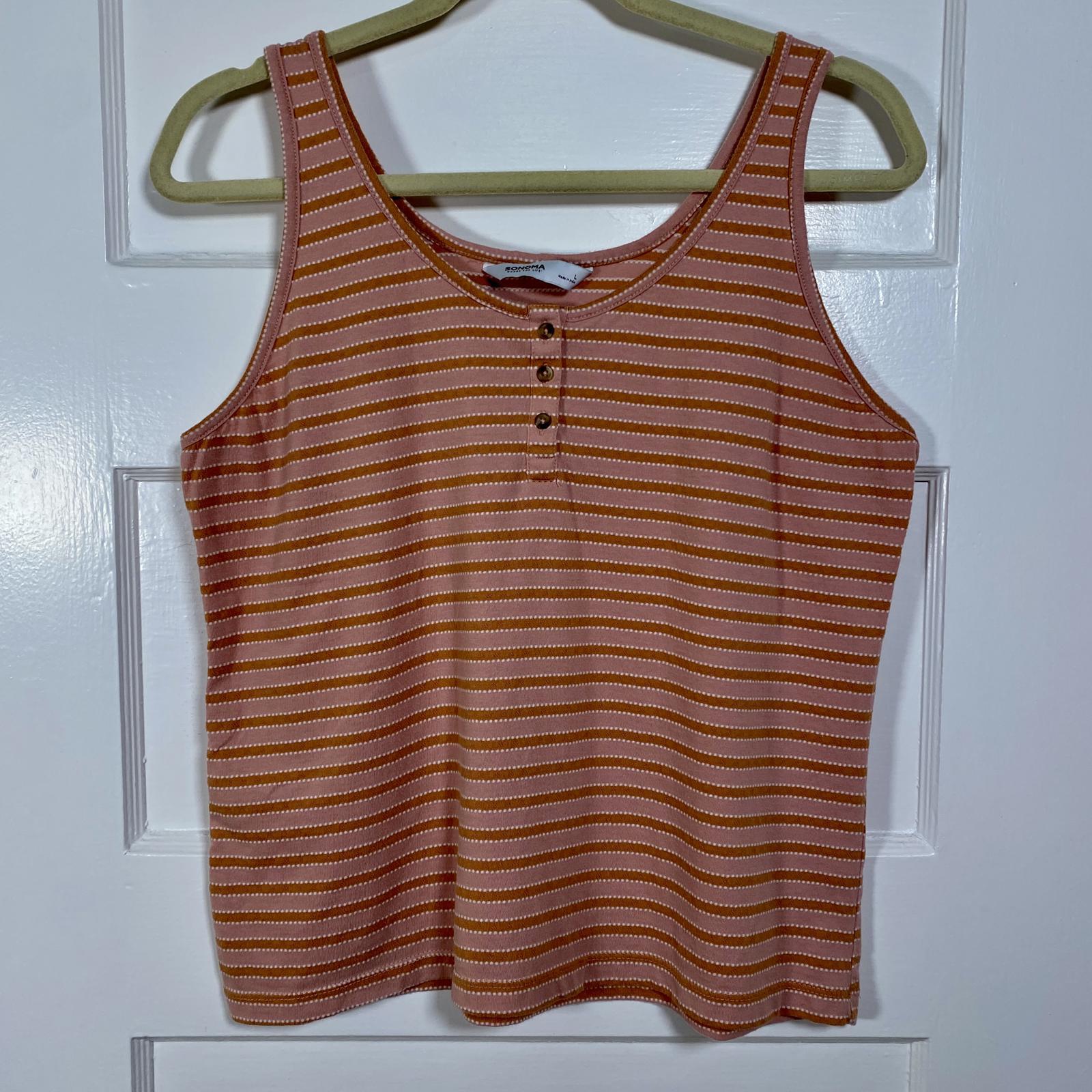 Sonoma Women's Large Striped Tank Top