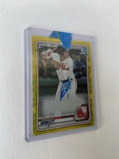 👉Brandon Howlett 2020 1st Bowman Chrome On-Card YELLOW RC Auto! 63/75! 🔥