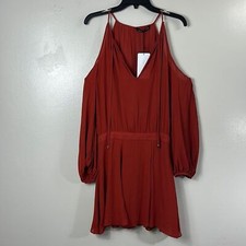 Zara orange Long Sleeve cold Showers mini dress women’s size XS