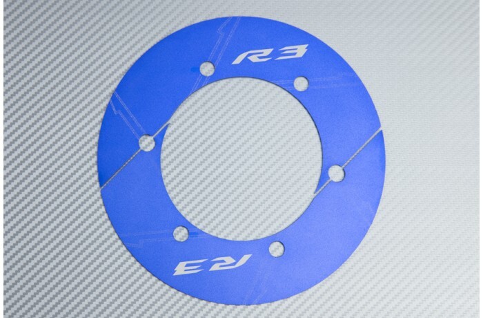 Bouchon de potence bleu en alu pour moto Yamaha YZF R3 2015 2018