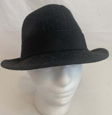 Stetson Black Wool Fedora Hat Small Classic Wide Brim Dress Hat USA Made EUC Stetson Men main image 4
