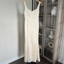 Reformation Payton Maxi Dress NEW Satin Sweetheart Neckline Fior Di Latte 6 