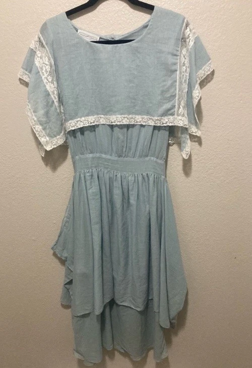 Vestido Delicado Vintage Años 80 Jessica McClintock Prairiecore Cottagecore Talla Pequeña Foto 2 de 4