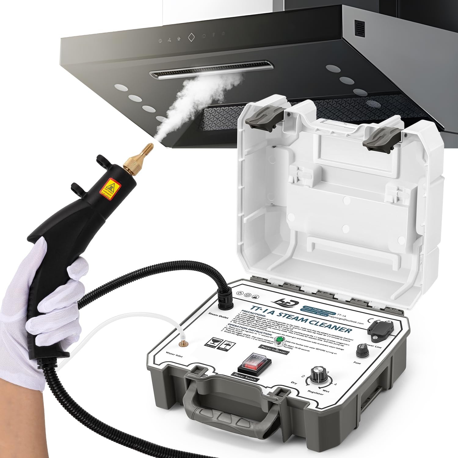 1500W Steam Cleaner Heats in 15s for 230℉ High-Pressure Cleaning