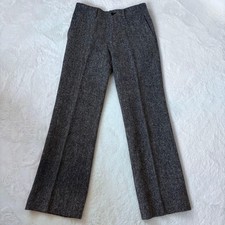 Junya Watanabe Wool Pants Women Gray Tweed Casual Back Pockets Used