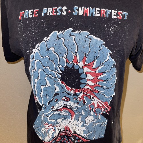 Free Press Summer Fest 2009 M Shirt Broken Social Scene, American Fangs, BLACKIE - Picture 2 of 7