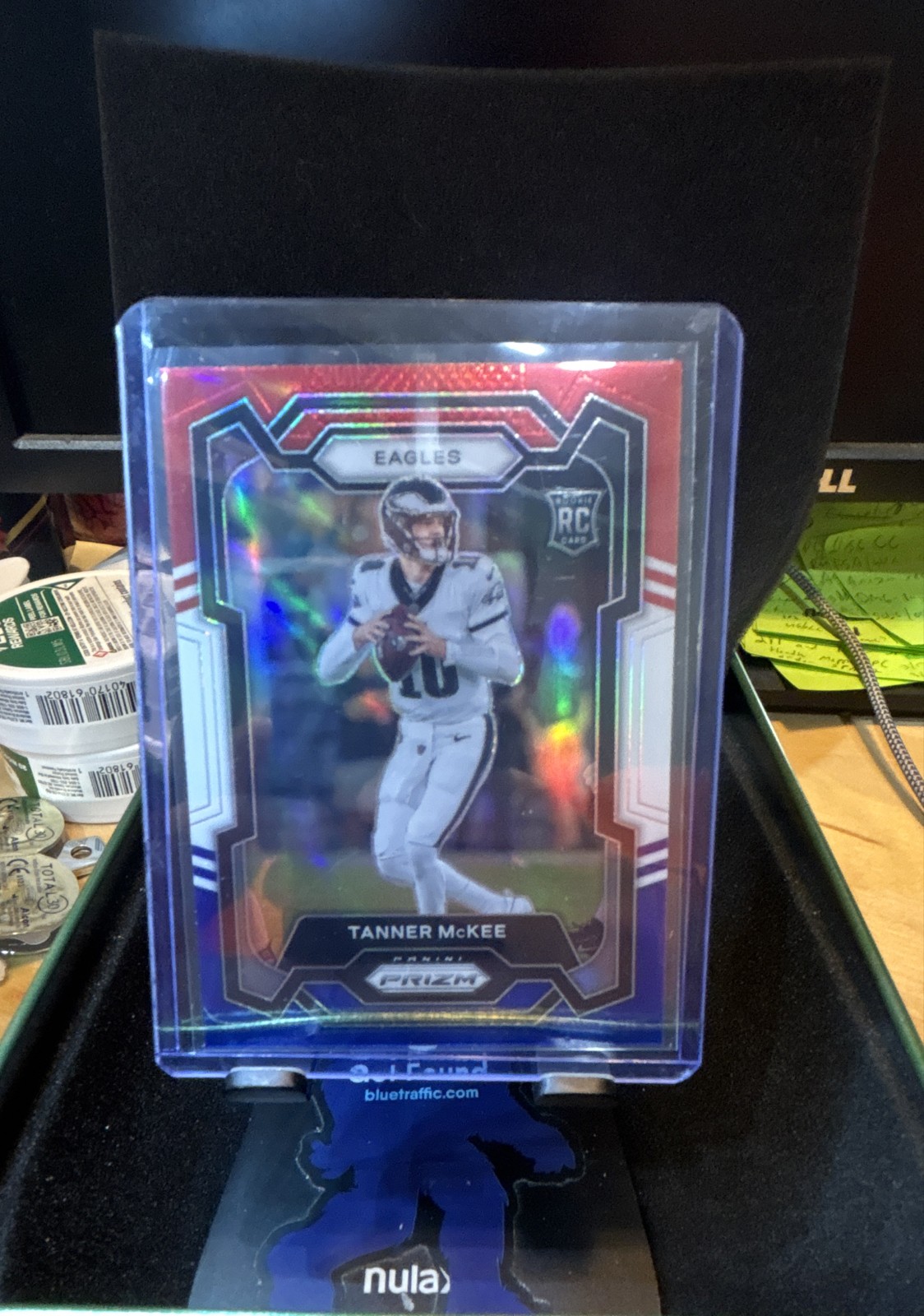 2023 Panini Prizm - Rookies Tanner McKee #383 Red White & Blue Prizm (RC)