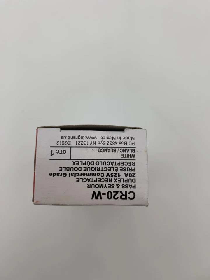(QTY 10)  Pass & Seymour CR20-W Duplex Receptacle 20A 125V Commercial Grade - Image 2 of 4
