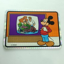 Disney Mickey Little Mermaid TV Vending Machine Sticker Prism 1990's Vintage NEW