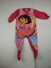 Dora the Explorer Clothes 12 Months Fleece Footed 1pc Pajamas PJ Y2K Nickelodeon
