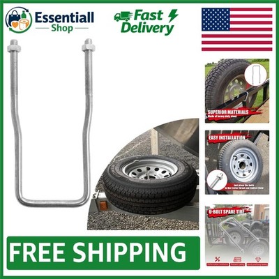 Multi-Functional Zinc Plated U-Bolt Tire Carrier for Trailer Frames 2''/3'' Wide