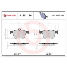 Satz Bremsbeläge Bremsklötze hinten für VW T-ROC A11 Tiguan AD1 BW2 | 2460992