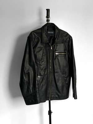 Warren & Parker Casual Wear Leather Vintage Men s Jacket / Size Medium