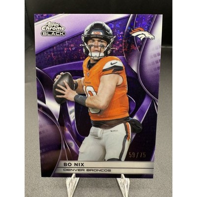 Topps Chrome Black Bo Nix #33 Denver Broncos Serial Numbered /75 2025