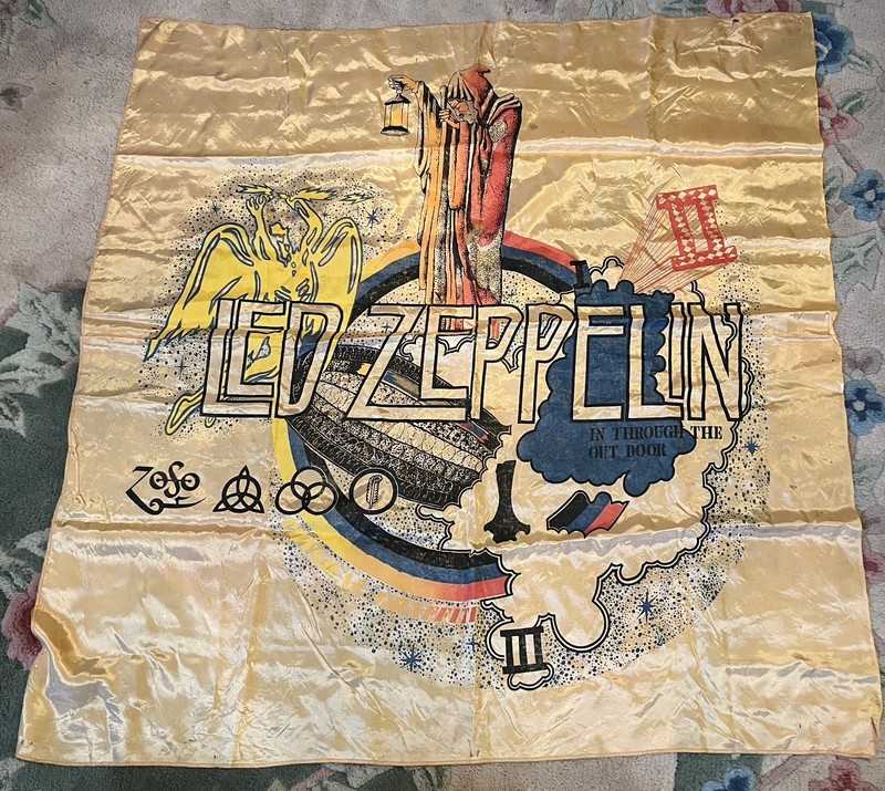 LED ZEPPELIN Vintage Banner In Through The Out Door  Early 80’s Banner 42”x42”