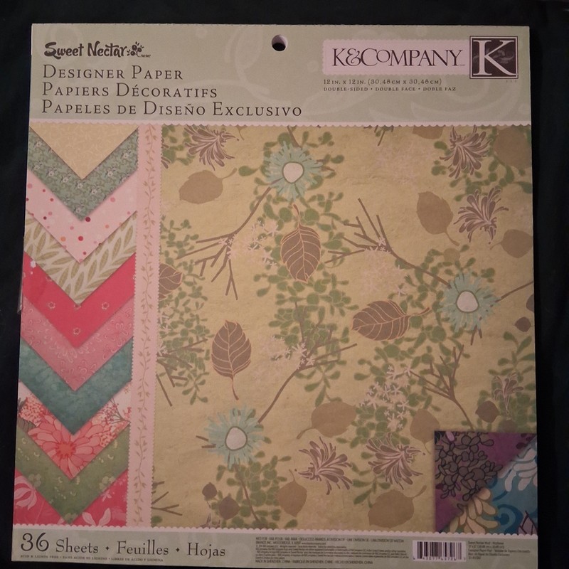 2011 K&Company Sweet Nector designser Double Sided Paper 36 Sheets 12x12 NEW