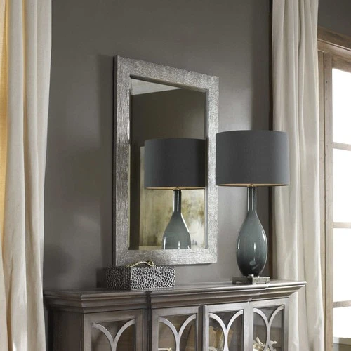 Uttermost 14604 Silver/Grey Tarek Crisp Texture Mirror - Picture 3 of 4