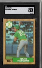 1987 Topps - Mark McGwire #366 graded 8 by SGC