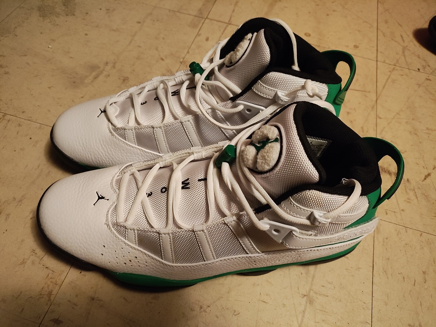 Nike Air Jordan 6 Rings Green/White Men's Size 14 thumbnail 2