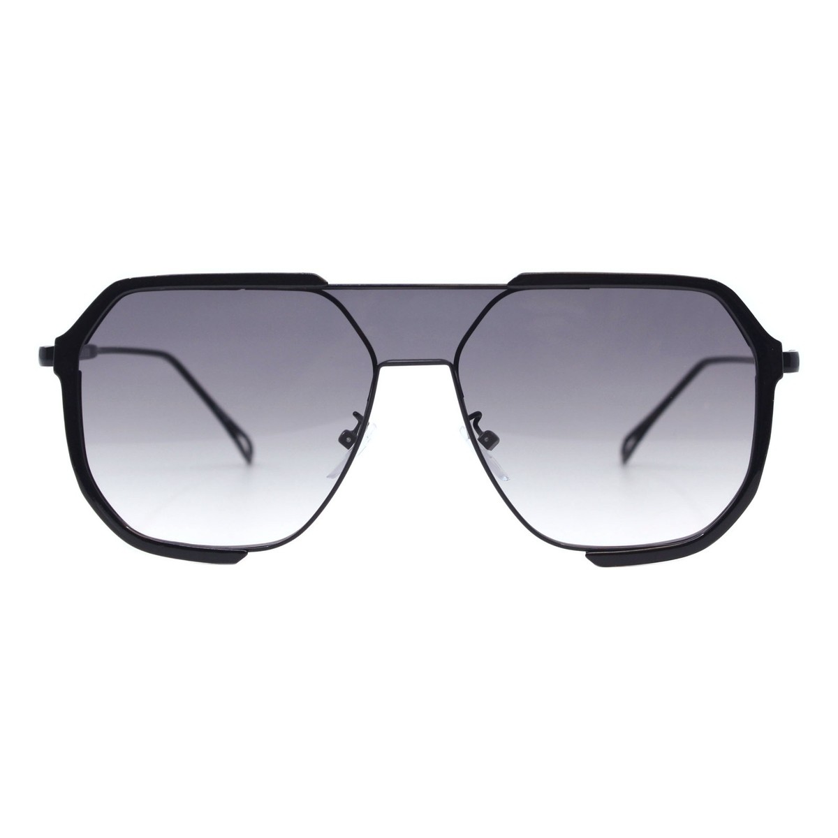 Geometric Square Vintage Sunglasses with UV400 Protection Amazon.com: YAMEIZE 70s Double Bridge Hexagonal Sunglasses  main image 2