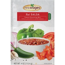 Mrs. Wages 4 Oz. Hot Salsa Tomato Mix W573-J7425 Pack of 12 Mrs. Wages