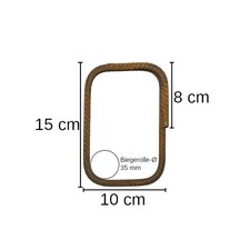 Betonstahl-Bügel Ø 8 mm - 15 x 10 cm, 40 Stück, Baustahl