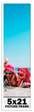 5x21 Frame White Wood Picture Photo Frame with UV Acrylic and Acid Free Backing