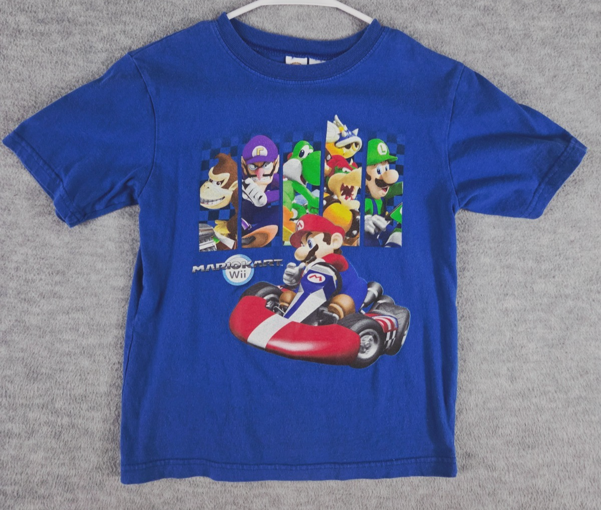 Mario Kart Wii Nintendo Shirt Boys Medium Blue Short Sleeve | eBay
