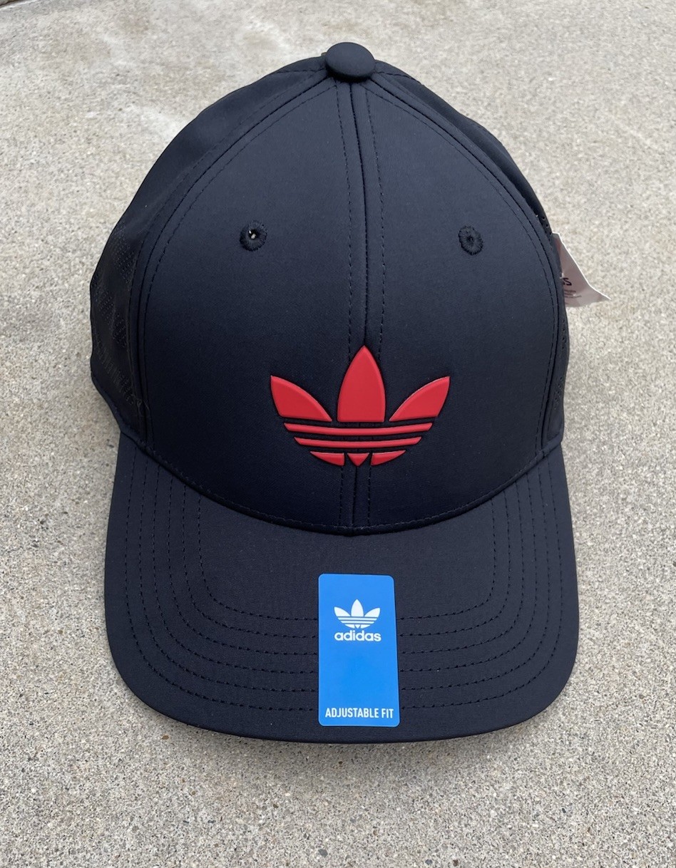 New Adidas Beacon Trefoil Adjustable Fit Baseball Hat NWT Bl