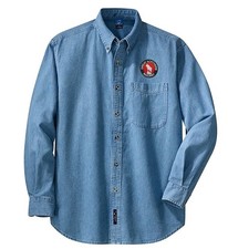 Great Northern Railway Long Sleeve Embroidered Denim den30LS 