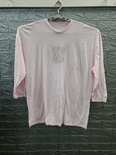 NEW Victoria's Secret 100 Cotton Long Sleeve Sleep Tee - Pink Size US XL/XXL