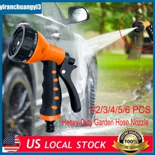 Heavy Duty Garden Hose Nozzle–8 Spray Patterns, Leakproof, Car, Lawn, Pets lot