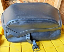 Honda Genuine Leather Motorcycle Saddlebag w/ Brass Buckle & Quick Release