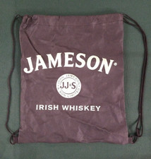 Vintage 1990's Black Jameson Irish Whiskey JJ&S LOGO Drawstring Backpack/Cinch