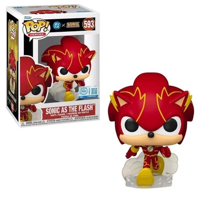 Funko Pop Heroes DC Justice League & Sonic Figure #593 Sonic as The Flash