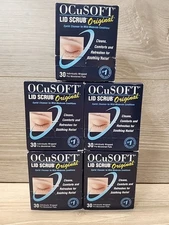 (5) OCuSOFT Lid Scrub Original Pre-Moistened Pads for Irritated Eyelids 30 CT 