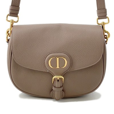 Dior Bobby Shoulder Bag Size Medium Grained CalfLeather Greige M9319UBBN_45M