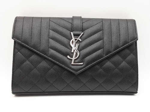 Yves Saint Laurent Caviar Envelope Black Bag Sd0526crzdu