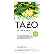 Ginger Green Tea Bags - 20 Count, Herbal Wellness, Natural Energy Boost, Refresh