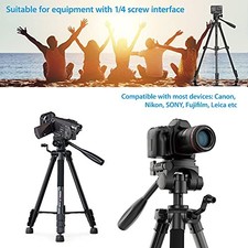KINGJOY 60 Camera Tripod with Carry Bag, Lightweight Travel Aluminum -
